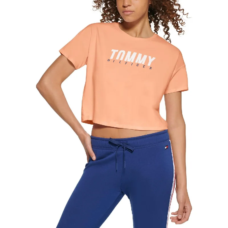 Tommy Hilfiger Sport Womens Logo Cropped T-Shirt