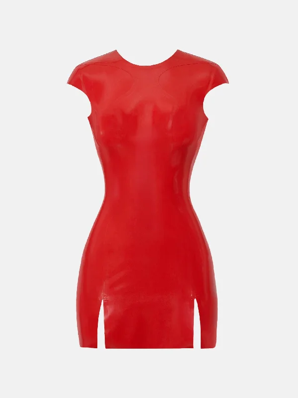 Player Latex Dress Red