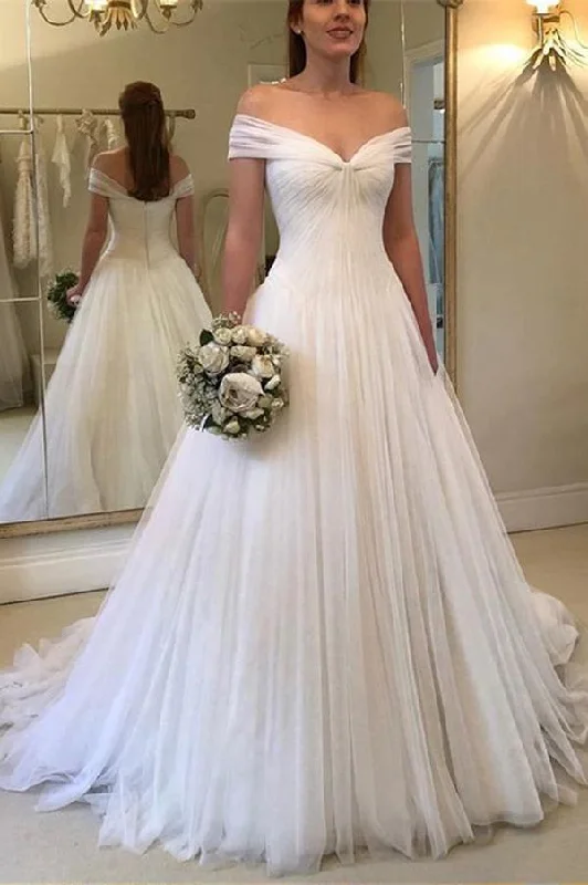 Charming Ivory Tulle Wedding Dress Wedding Gowns Ball Gown