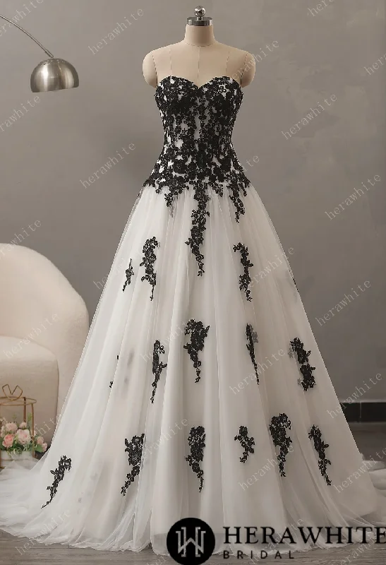 Princess Ball Gown with Strapless Sweetheart Neckline and Tulle Skirt