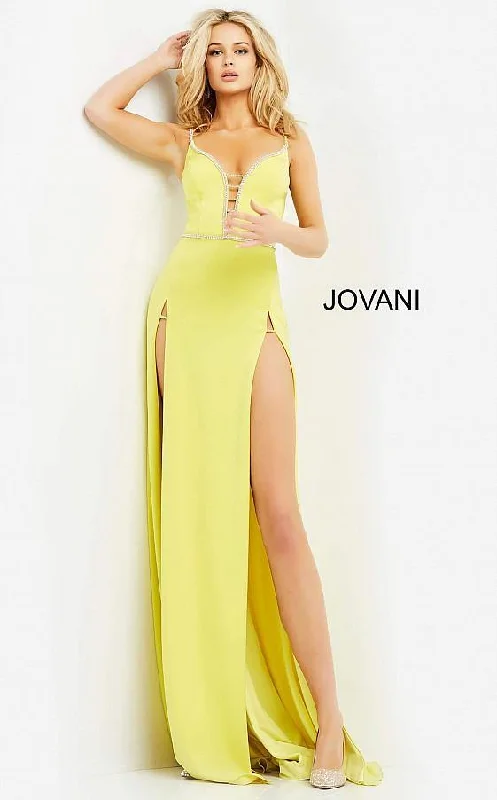 Jovani 06557 Prom Long Spaghetti Strap Formal Dress