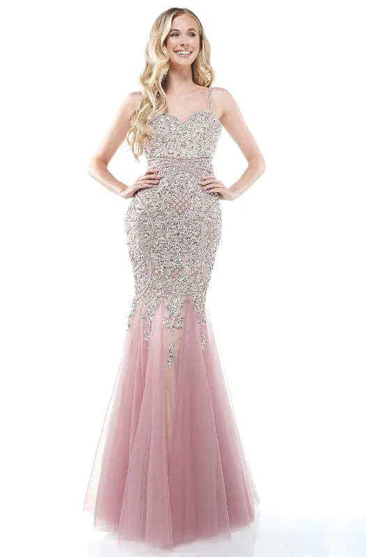 Colors Dress - 2230 Sleeveless Bead Embellished Prom Gown