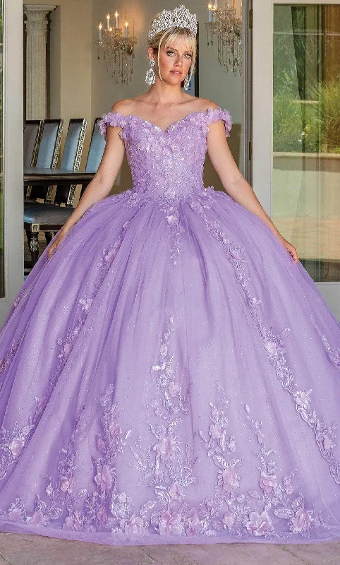 Dancing Queen 1698 - Embellished Off-Shoulder Ballgown