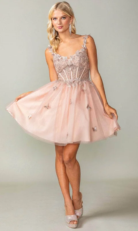 Dancing Queen 3367 - Butterfly Corset Cocktail Dress