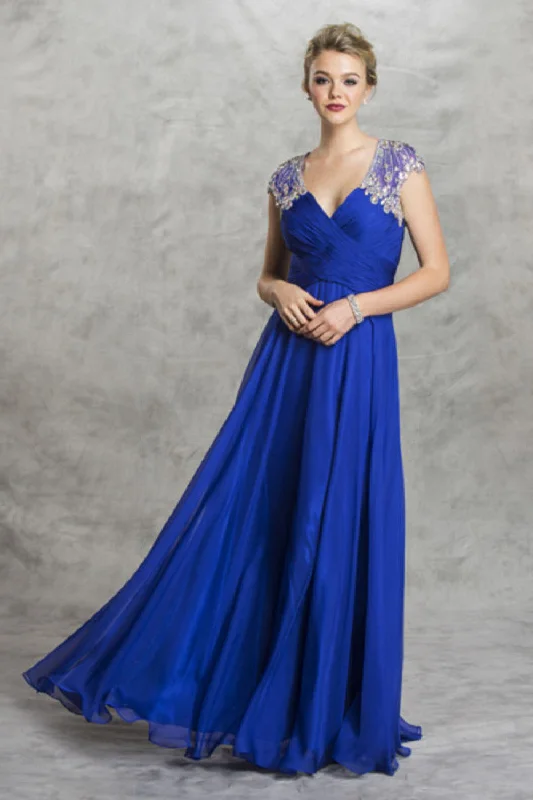 Aspeed Design -L1457 V-Neck A-Line Evening Dress