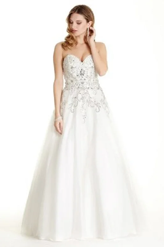 Aspeed Design -L1673 Strapless Beaded A-Line Dress