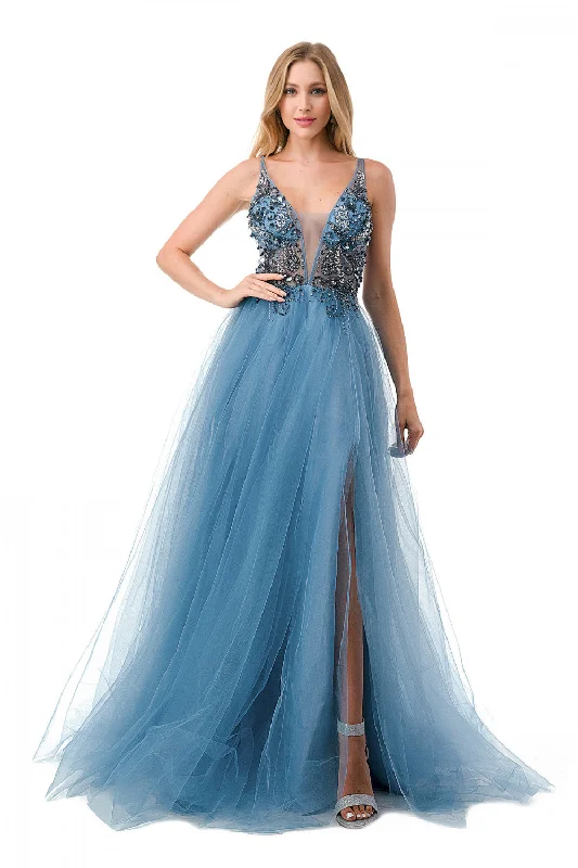 Aspeed Design -L2781A Beaded Bodice A-Line Dress