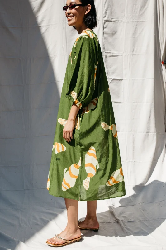 Ballad Fish Dress - Green