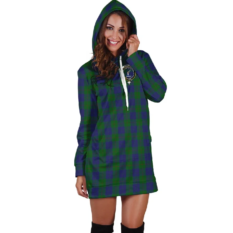 Barclay Tartan Hoodie Dress with Family Crest