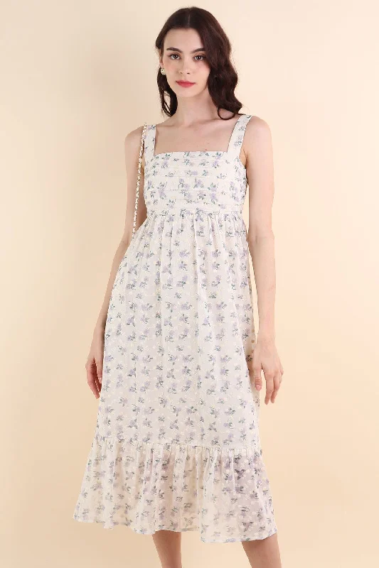 BEGONIA EYELET MIDAXI DRESS IN LILAC