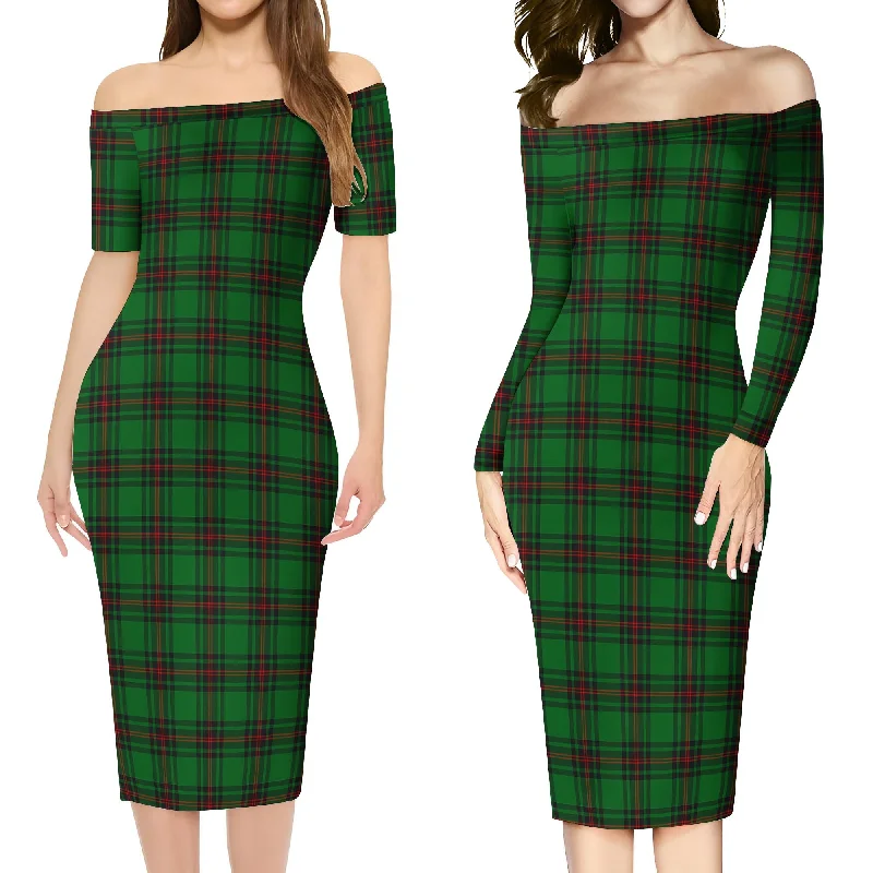 Beveridge Tartan Off Shoulder Lady Dress