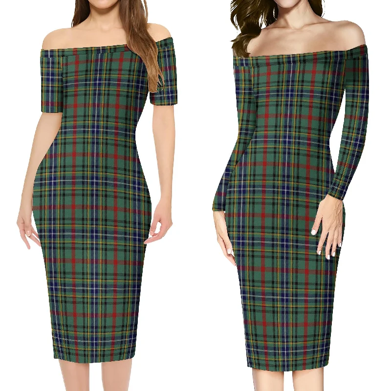 Bisset Tartan Off Shoulder Lady Dress