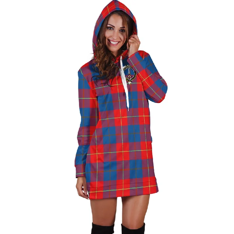 Blane Tartan Hoodie Dress with Family Crest