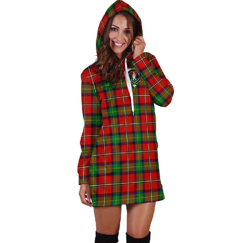 Boyd Tartan Hoodie Dress with Family Crest