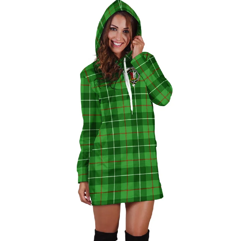 Boyle Tartan Hoodie Dress with Family Crest