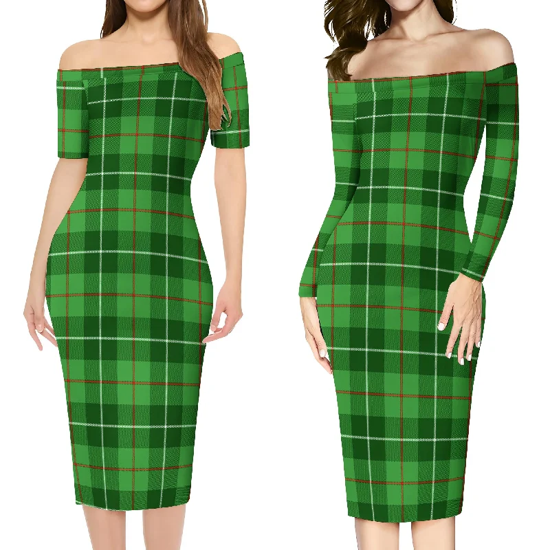 Boyle Tartan Off Shoulder Lady Dress