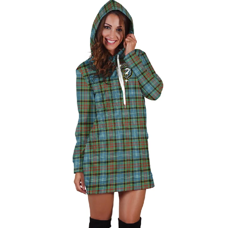 Brisbane Tartan Hoodie Dress with Family Crest