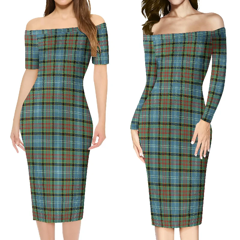 Brisbane Tartan Off Shoulder Lady Dress