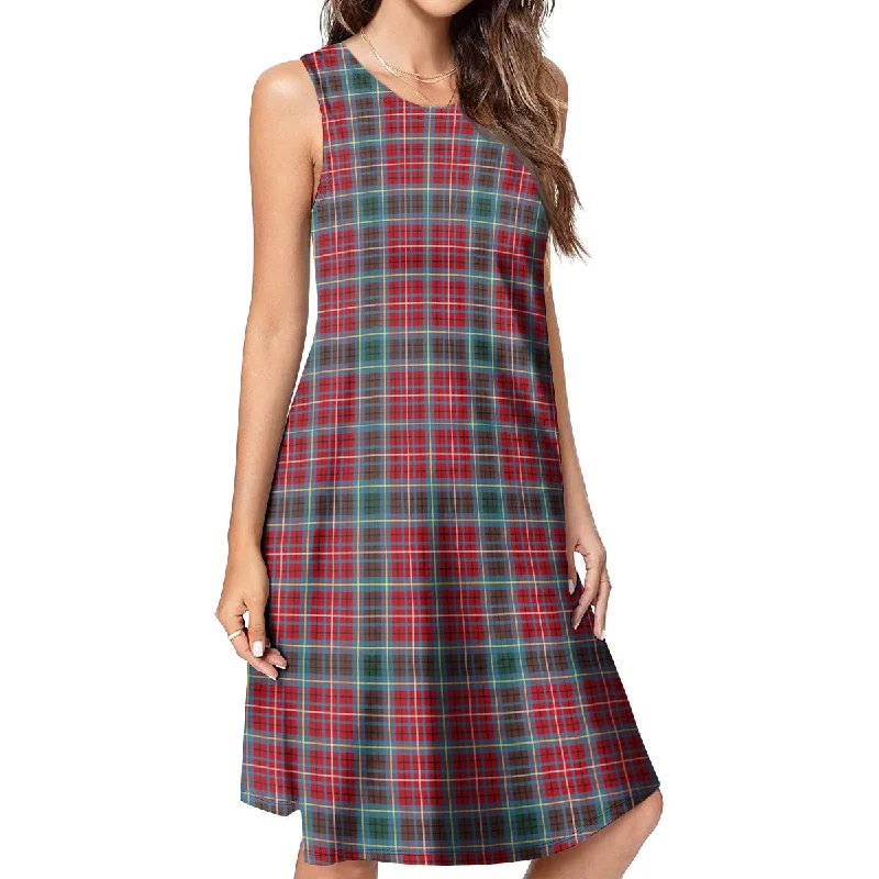 British Columbia Province Canada Tartan Womens Casual Dresses