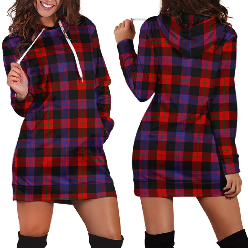 Broun Modern Tartan Hoodie Dress