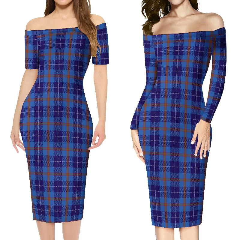 Bryson Tartan Off Shoulder Lady Dress