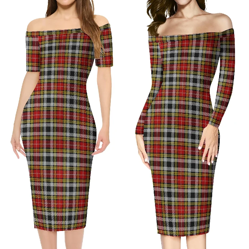 Buchanan Old Dress Tartan Off Shoulder Lady Dress