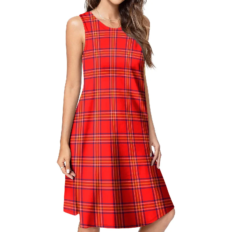 Burnett Modern Tartan Womens Casual Dresses