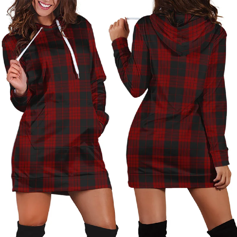 Cameron Black and Red Tartan Hoodie Dress