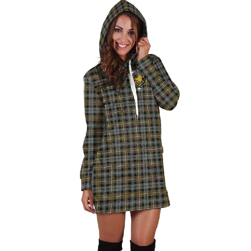 Campbell Argyll Weathered Tartan Hoodie Dress with Family Crest