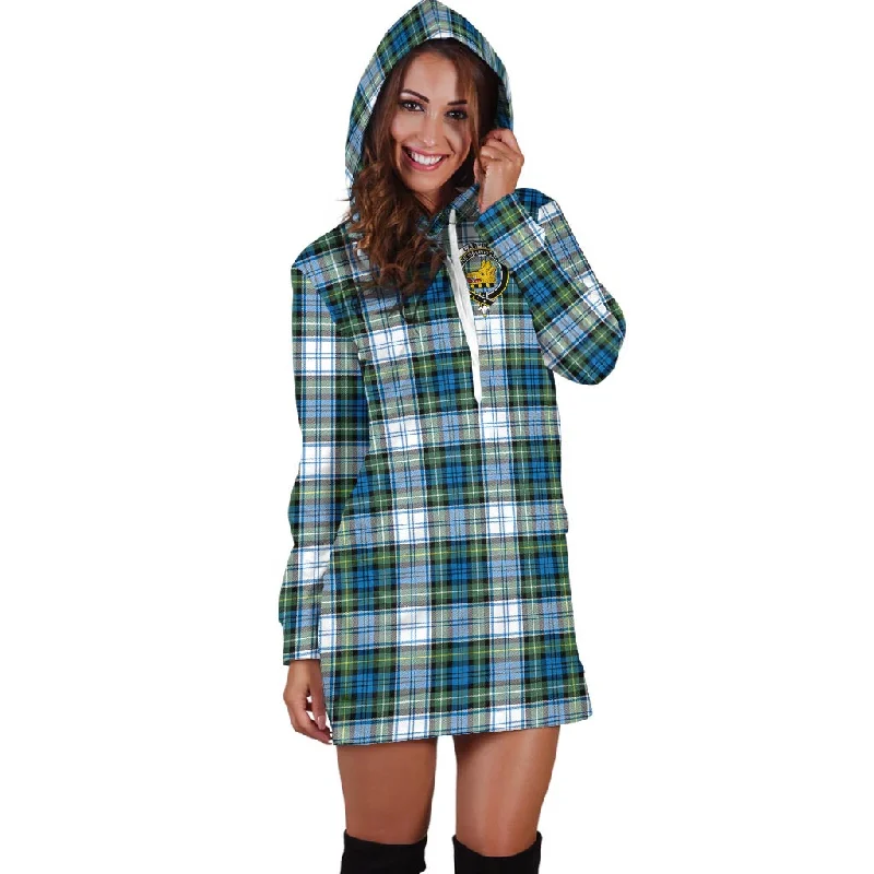 Campbell Dress Ancient Tartan Hoodie Dress with Family Crest