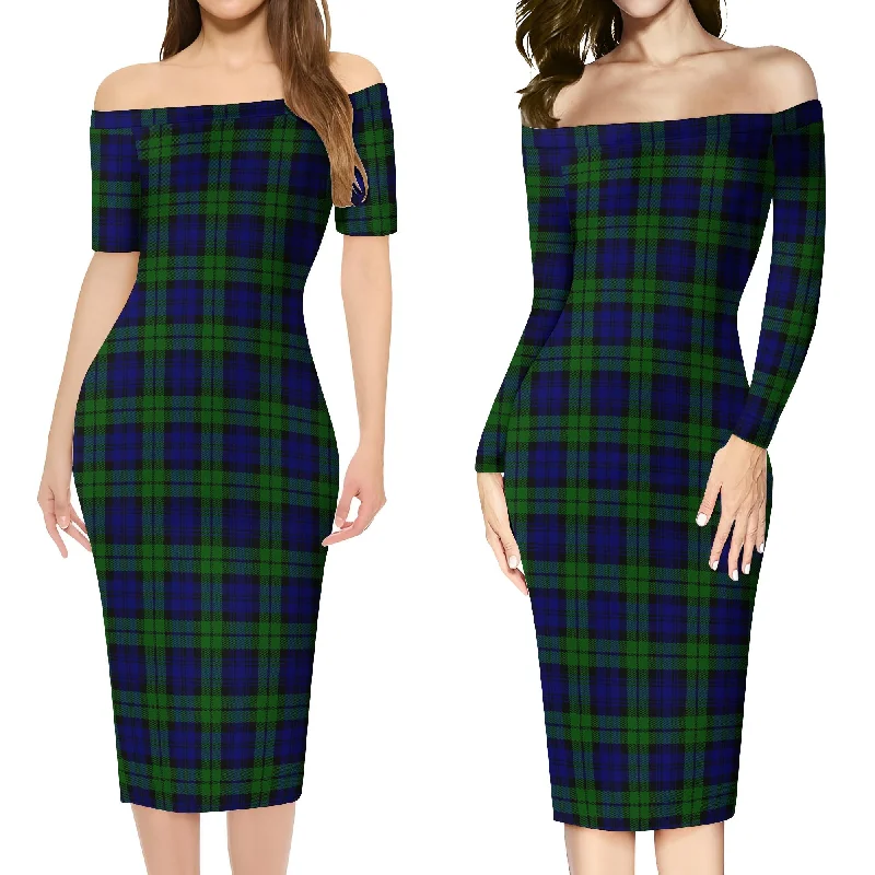 Campbell Tartan Off Shoulder Lady Dress