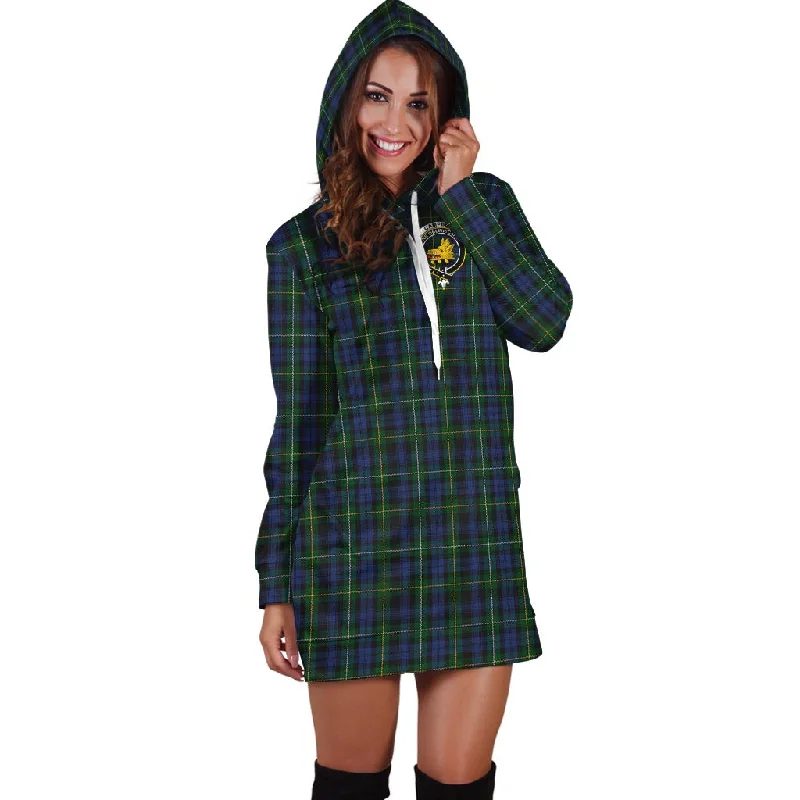 Campbell of Argyll #01 Tartan Hoodie Dress with Family Crest