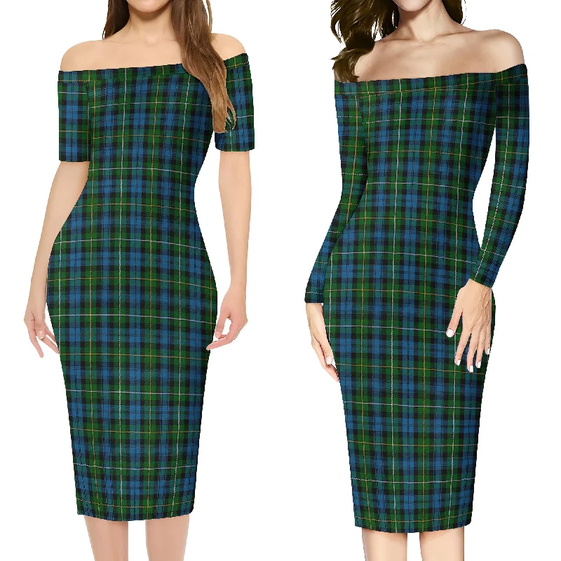 Campbell of Argyll #02 Tartan Off Shoulder Lady Dress