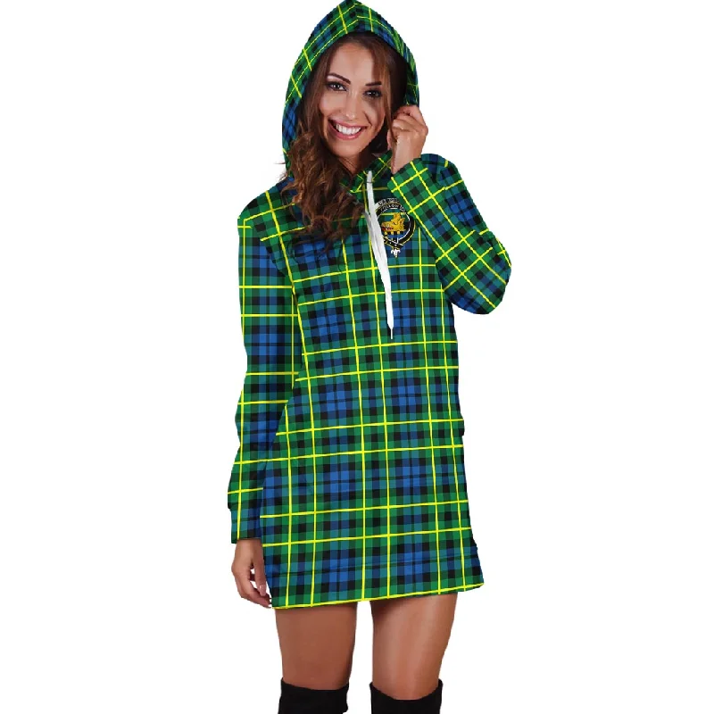 Campbell of Breadalbane Ancient Tartan Hoodie Dress with Family Crest