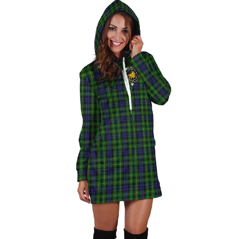 Campbell of Breadalbane Tartan Hoodie Dress with Family Crest