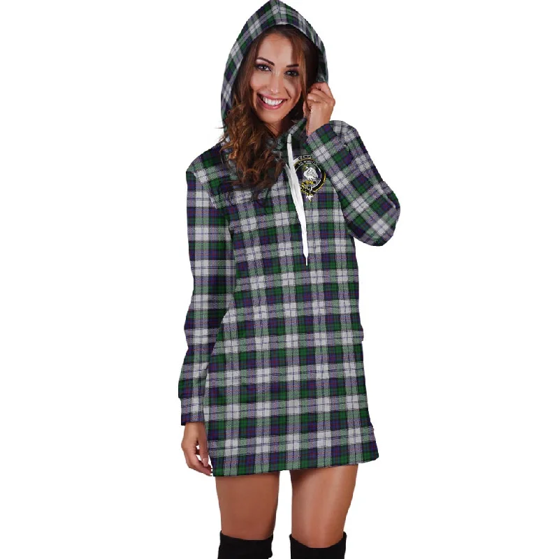 Campbell of Cawdor Dress Tartan Hoodie Dress with Family Crest