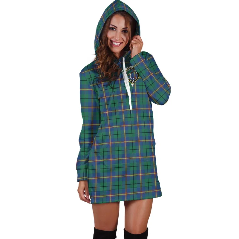 Carmichael Ancient Tartan Hoodie Dress with Family Crest