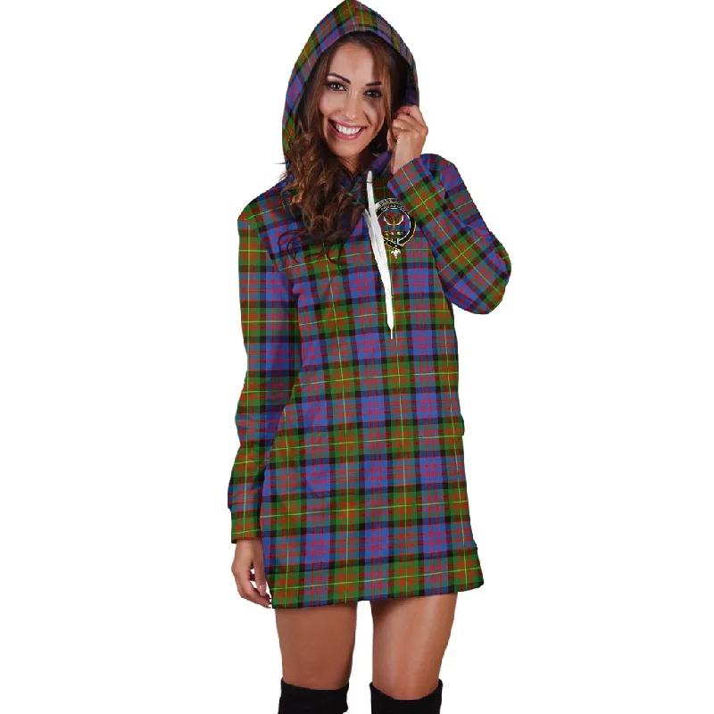 Carnegie Ancient Tartan Hoodie Dress with Family Crest