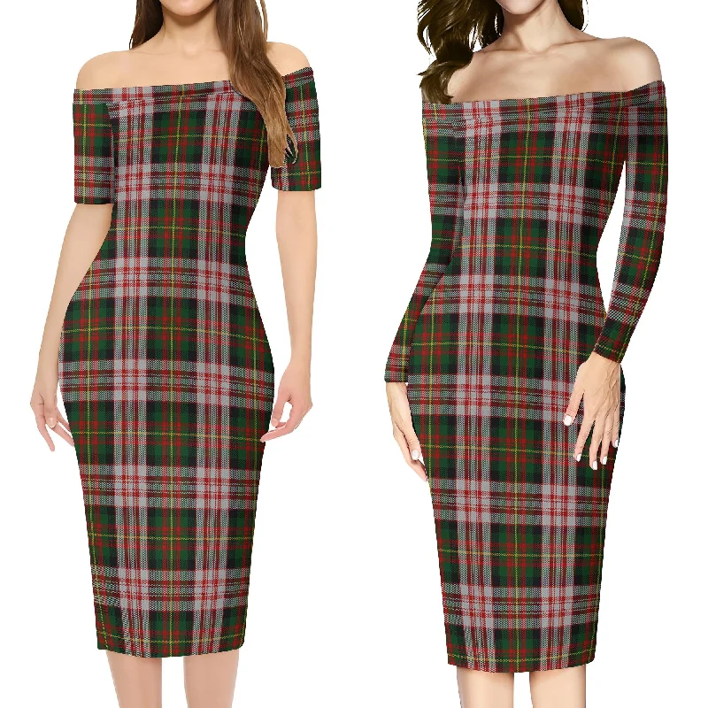 Carnegie Dress Tartan Off Shoulder Lady Dress