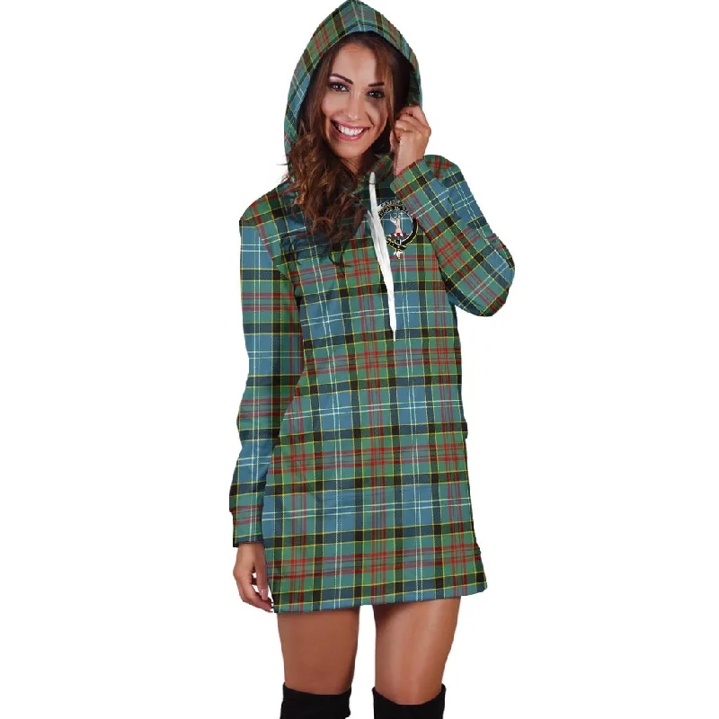 Cathcart Tartan Hoodie Dress with Family Crest