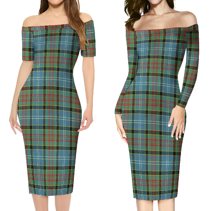 Cathcart Tartan Off Shoulder Lady Dress