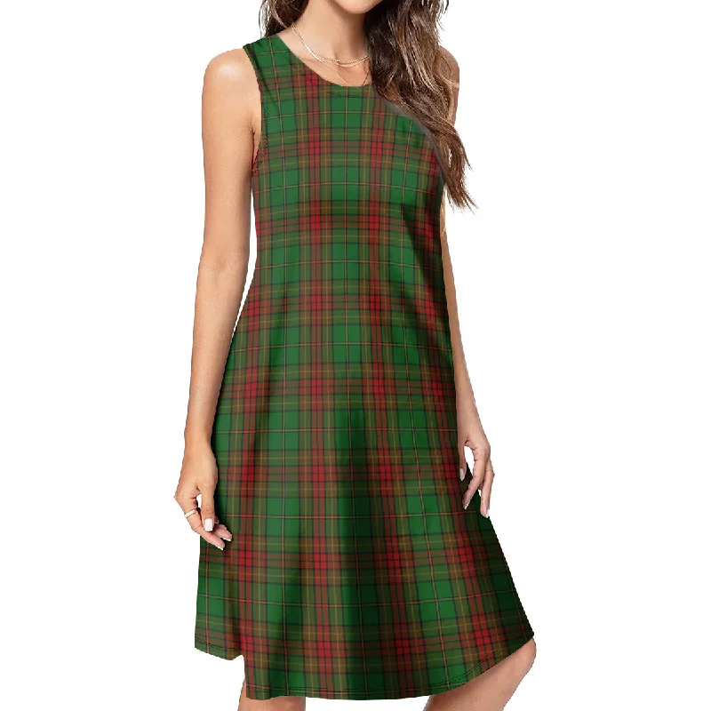 Cavan County Ireland Tartan Womens Casual Dresses