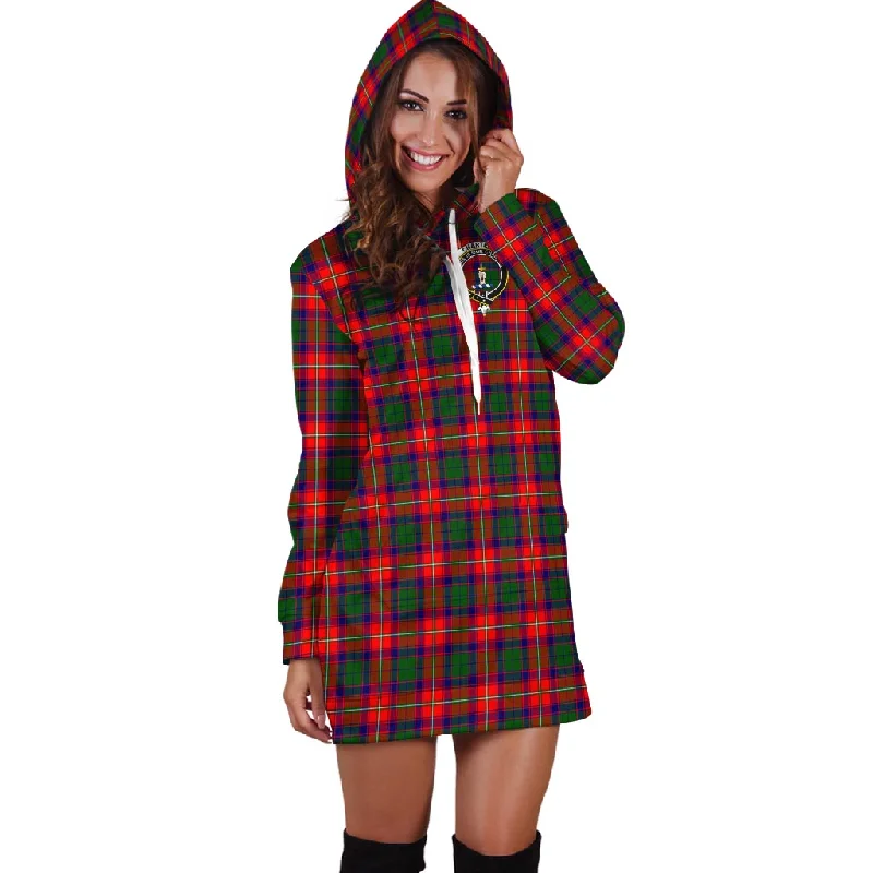 Charteris Tartan Hoodie Dress with Family Crest