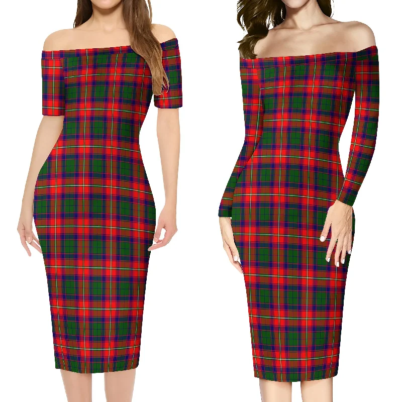 Charteris Tartan Off Shoulder Lady Dress