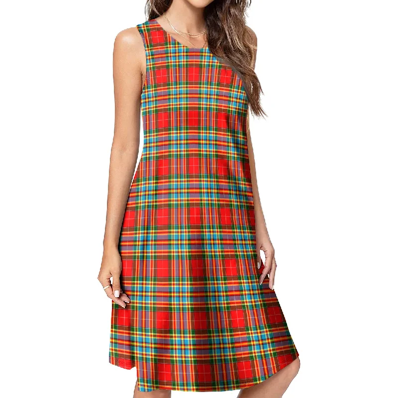 Chattan Tartan Womens Casual Dresses