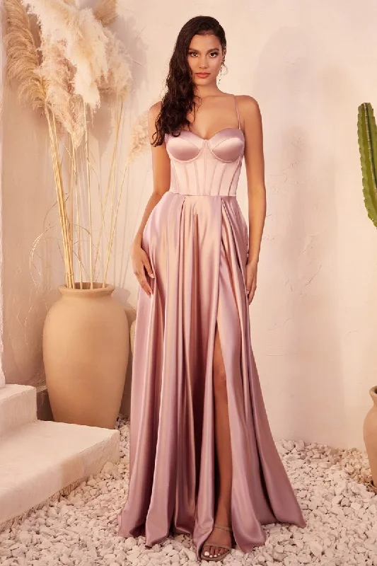 Cinderella Divine -CD337 Sweetheart Satin A-Line Dress