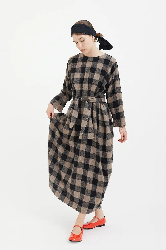 Daniela Gregis - Dress Luciana - Brown Black Check