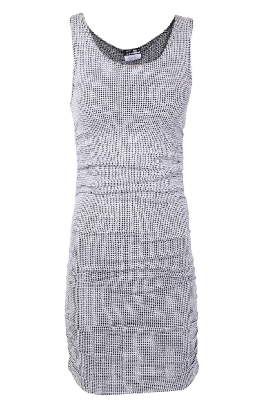 EMILIO CAVALLINI HOUNDSTOOTH Fitted Dress