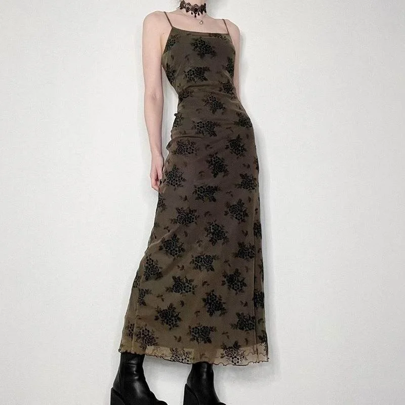 Floral pattern Steampunk dress