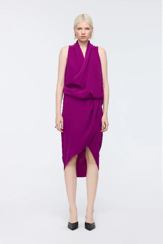 Fuchsia Wrap Dress